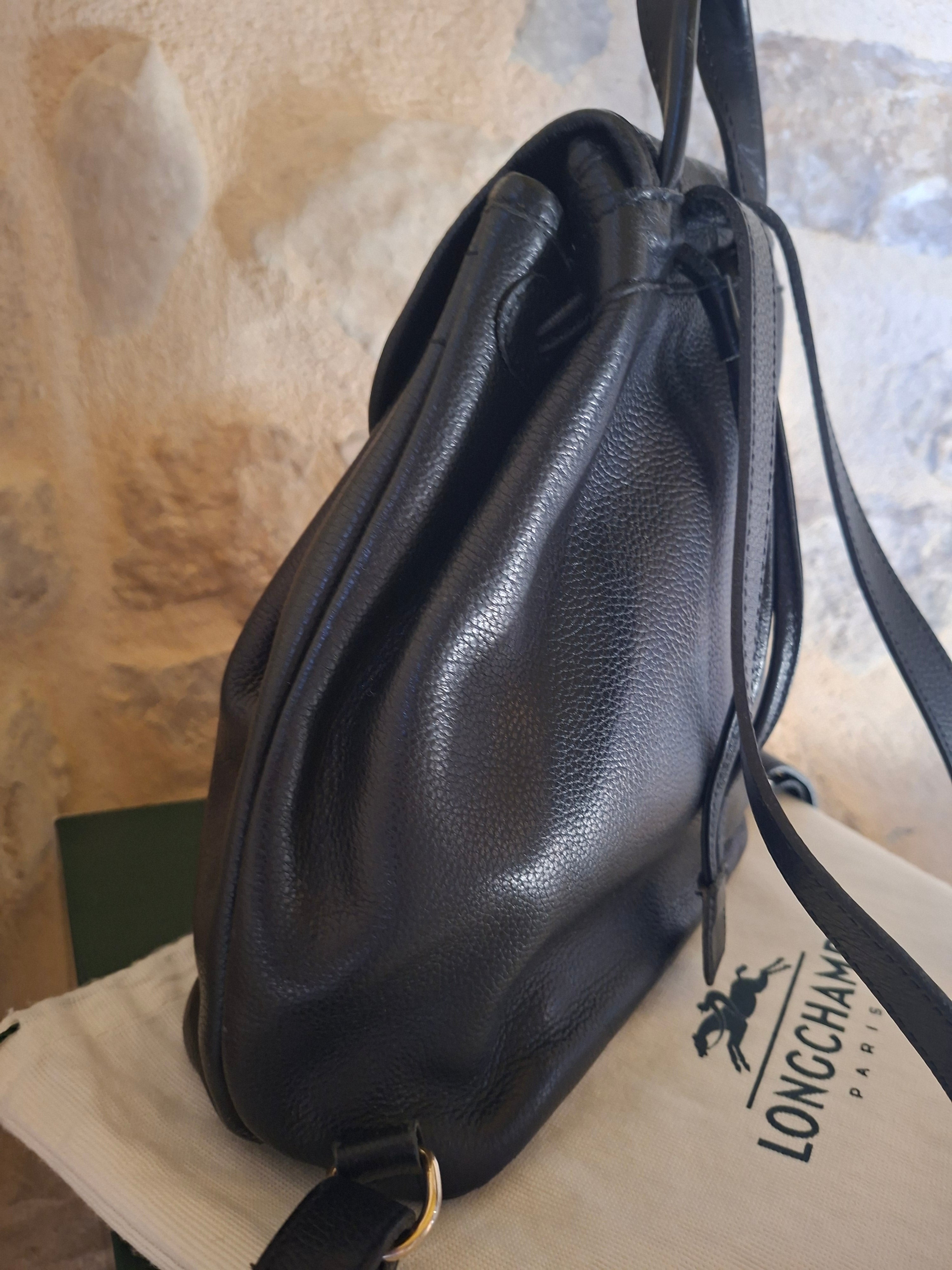Sac à dos cuir vintage Longchamp avec boîte & dustbag