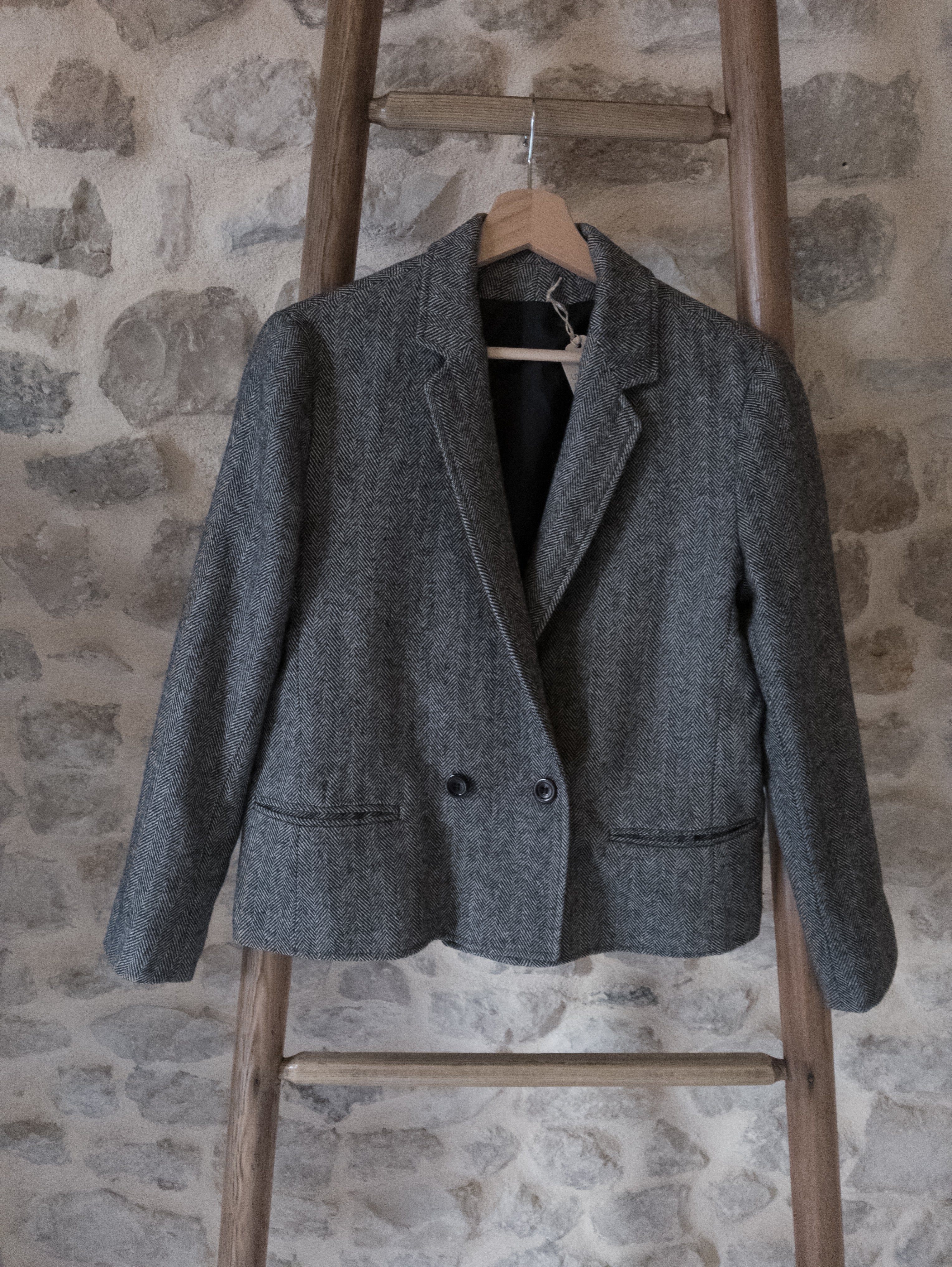 Blazer vintage Made in France ''Chevron gris''