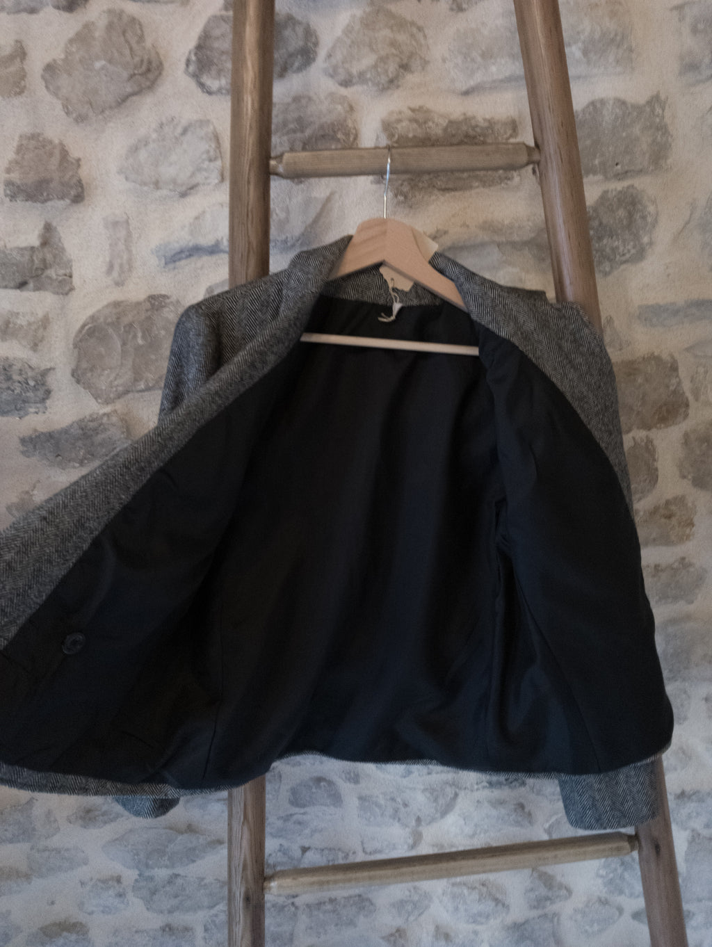 Blazer vintage Made in France ''Chevron gris''