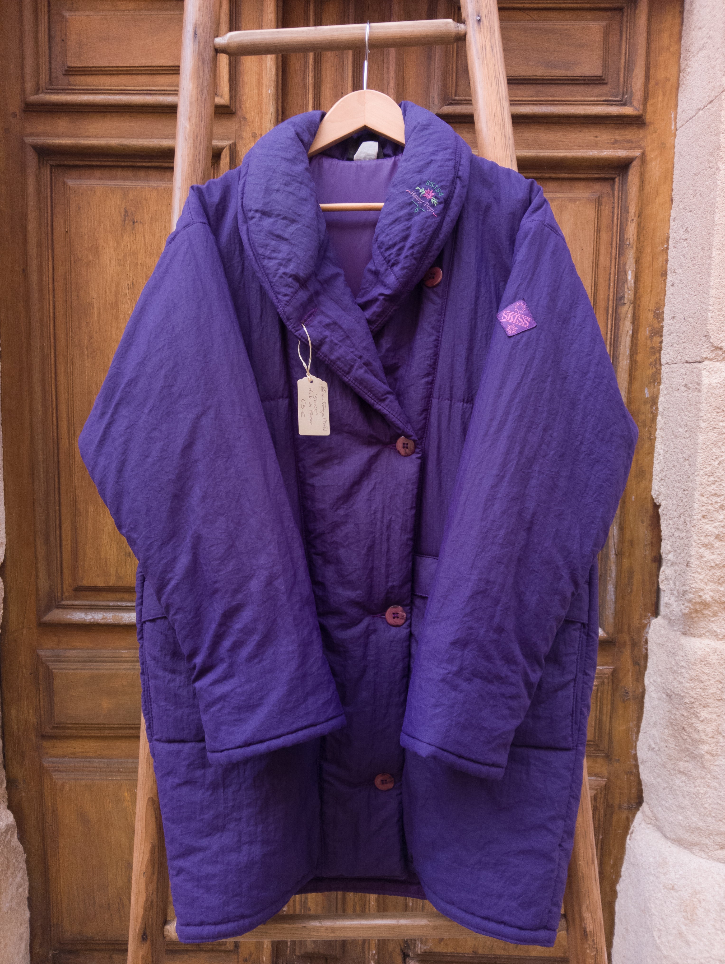 Doudoune vintage violette ''Skiss''