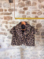 Boléro vintage fausse fourrure ''Panthère''