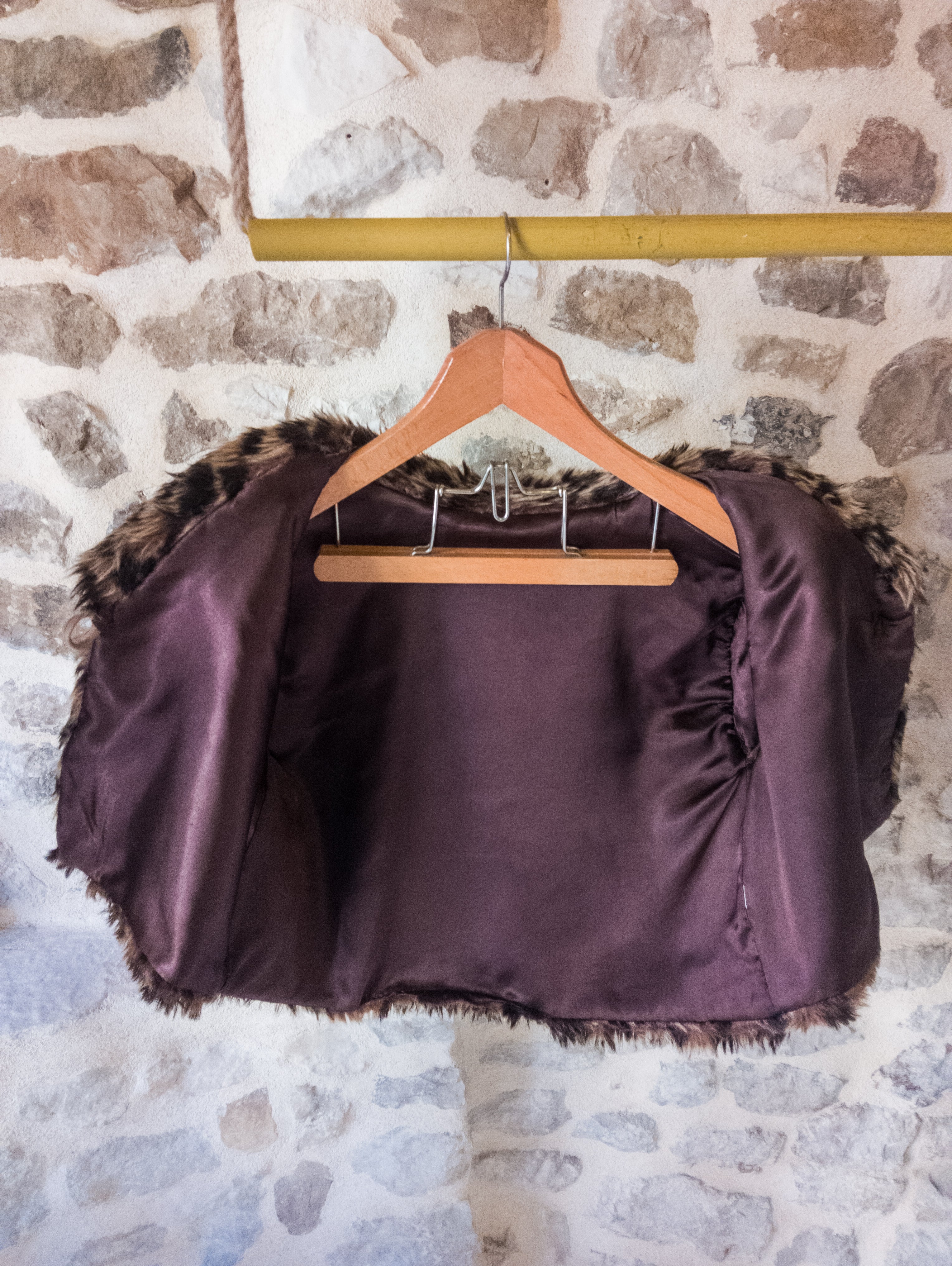 Boléro vintage fausse fourrure ''Panthère''