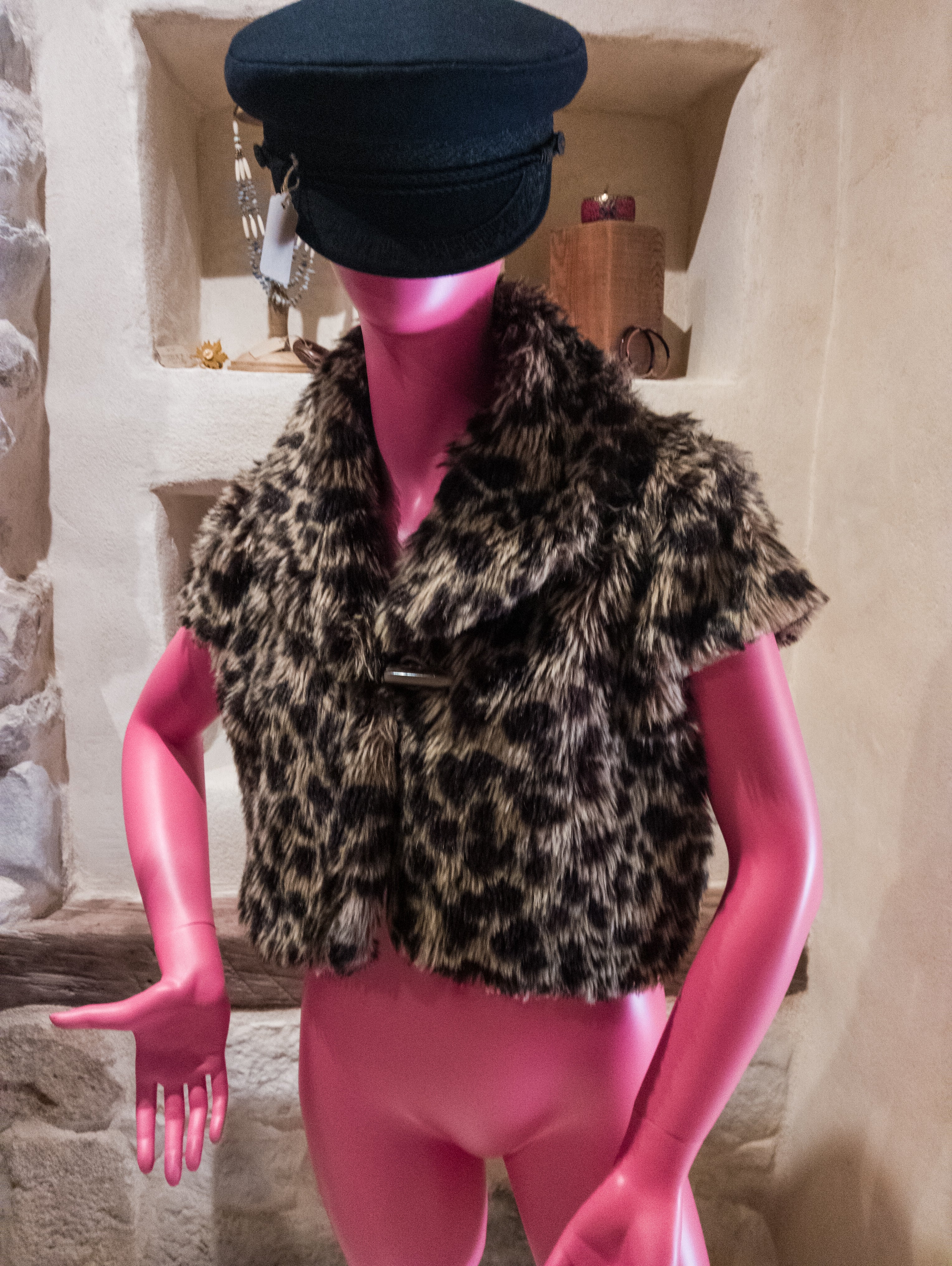 Boléro vintage fausse fourrure ''Panthère''