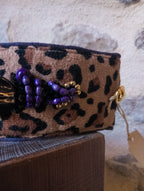 Bracelet manchette ''Purple rain Panthère''