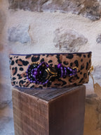 Bracelet manchette ''Purple rain Panthère''