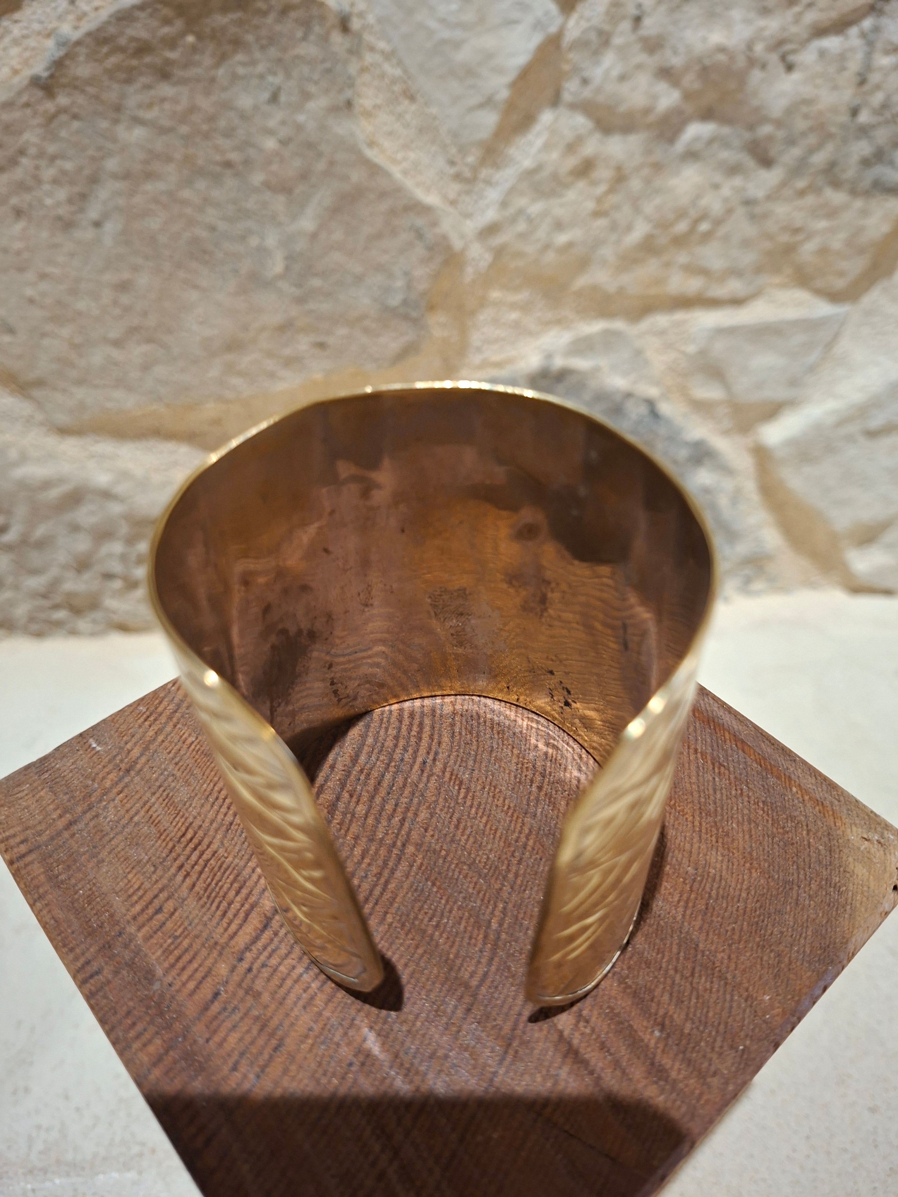 Bracelet Vintage ''Laiton martelé''