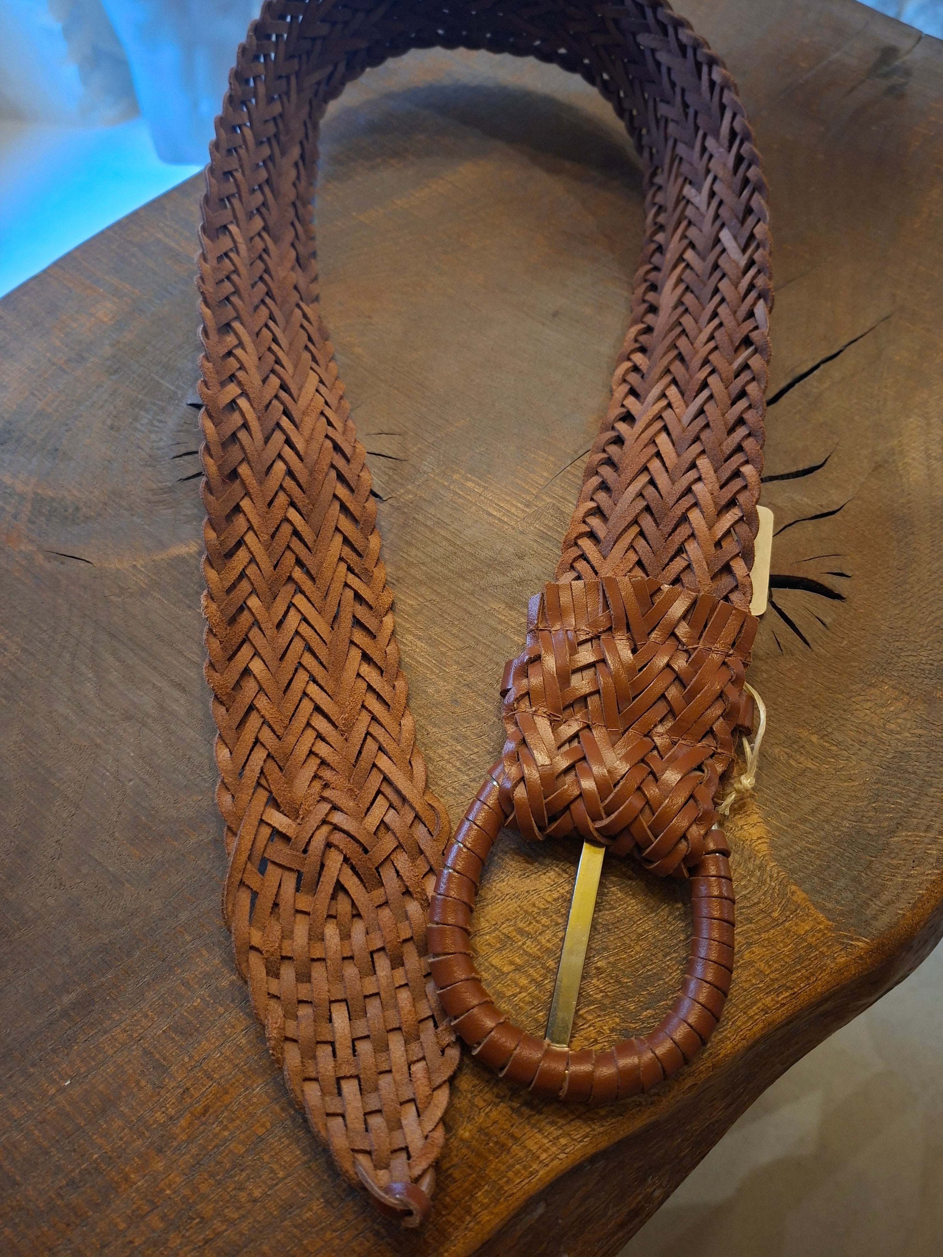 Ceinture 80's Cuir tressé