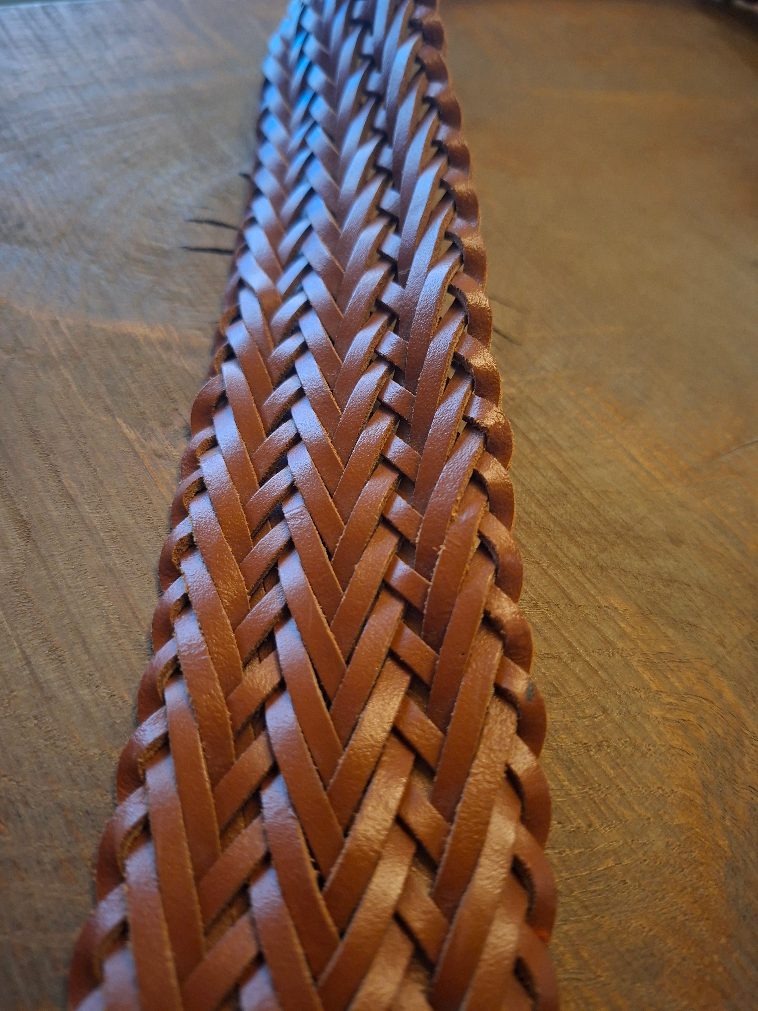 Ceinture 80's Cuir tressé