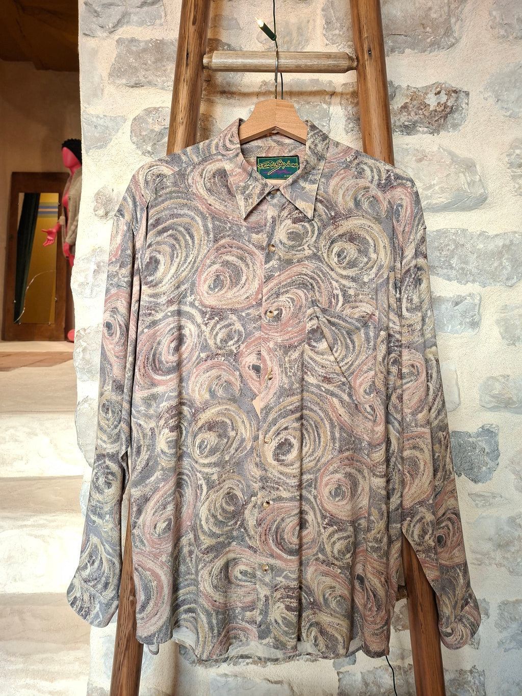 Chemise Vintage Made in France ''motifs abstraits''