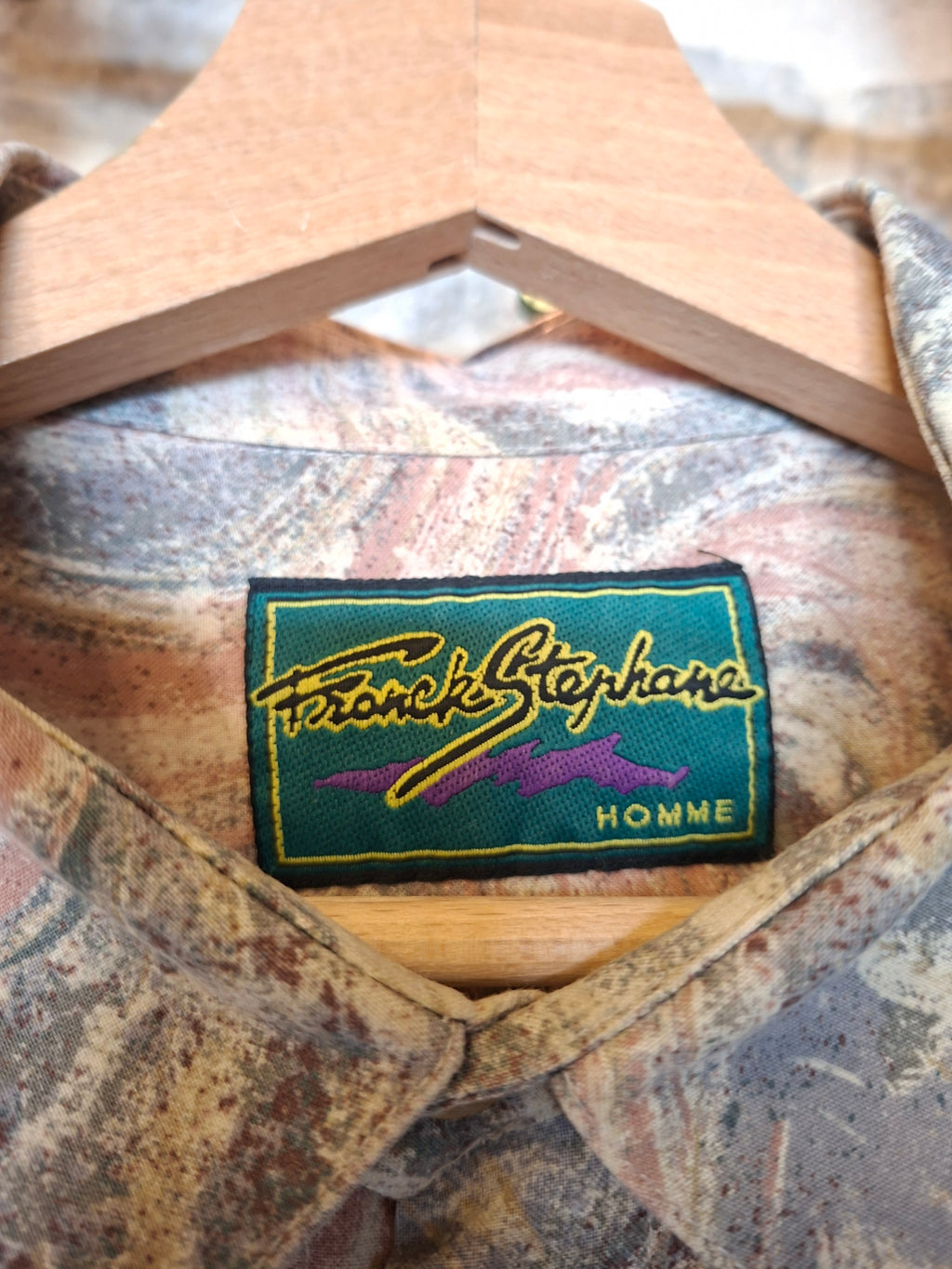 Chemise Vintage Made in France ''motifs abstraits''