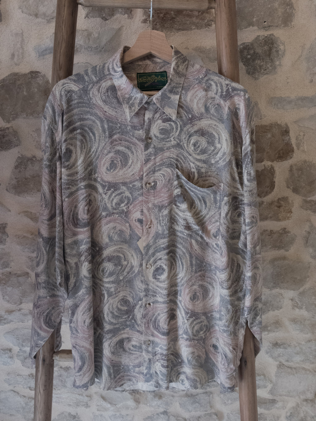 Chemise vintage Made in France ''motifs abstraits''