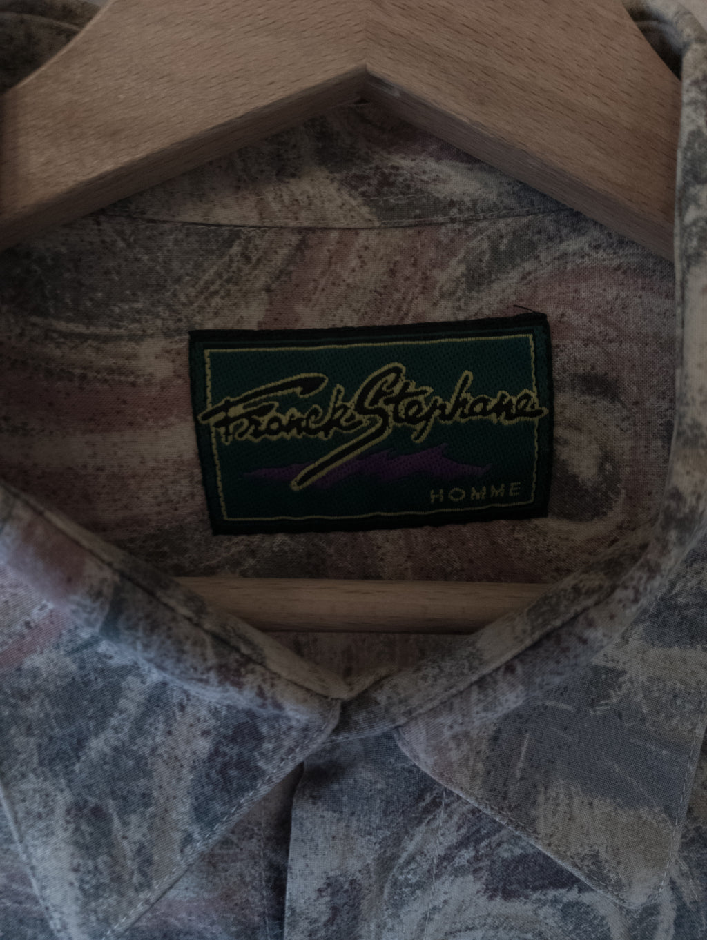 Chemise vintage Made in France ''motifs abstraits''