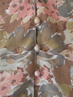 Chemisier vintage ''fleurs et perles''