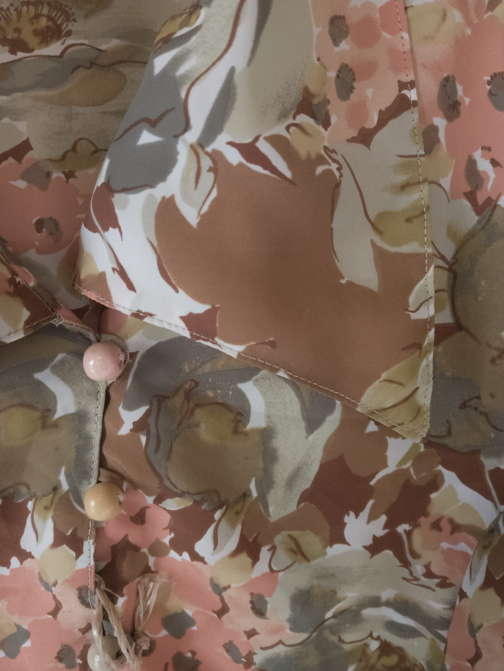 Chemisier vintage ''fleurs et perles''