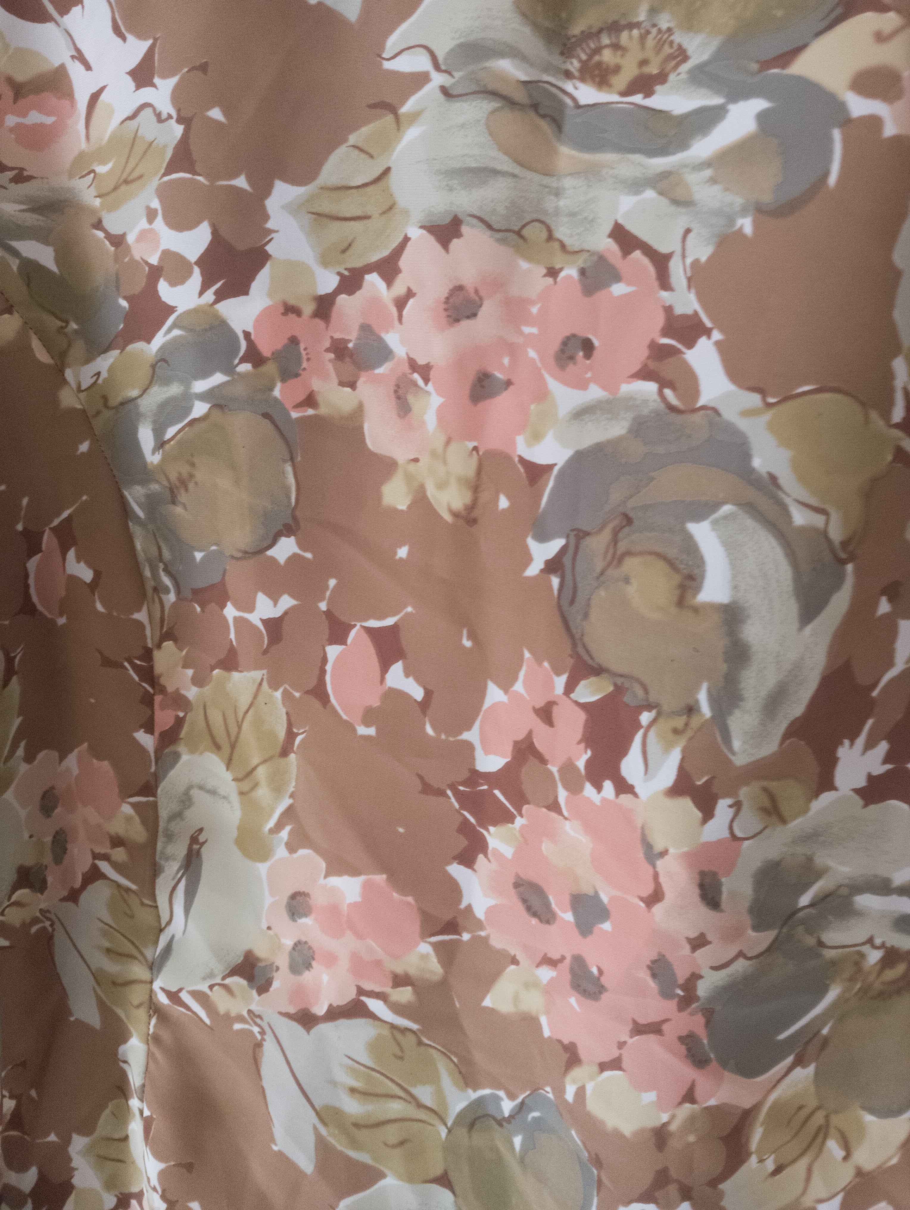 Chemisier vintage ''fleurs et perles''