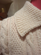 Gilet Vintage ''fait main'' crème