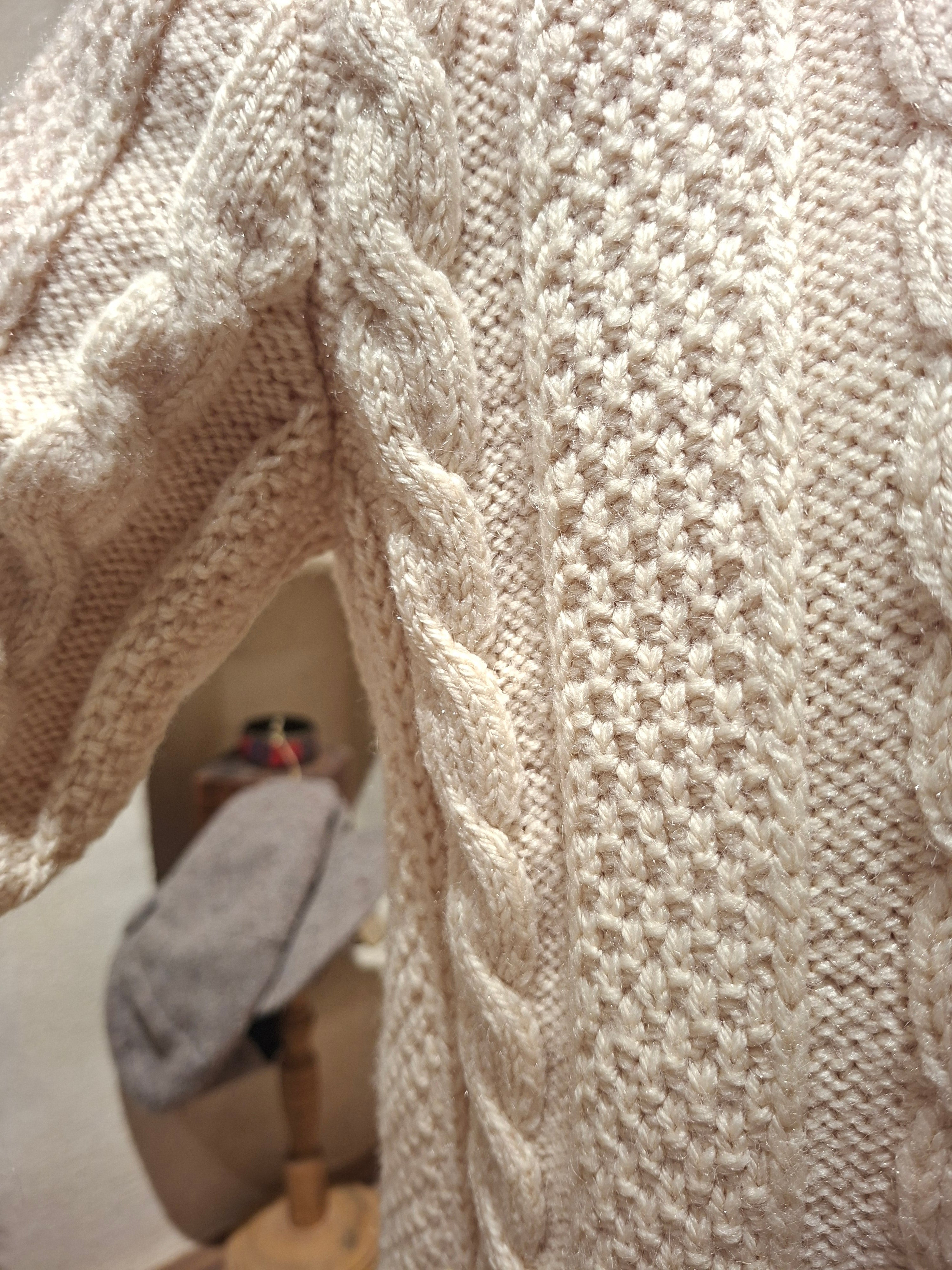 Gilet Vintage ''fait main'' crème