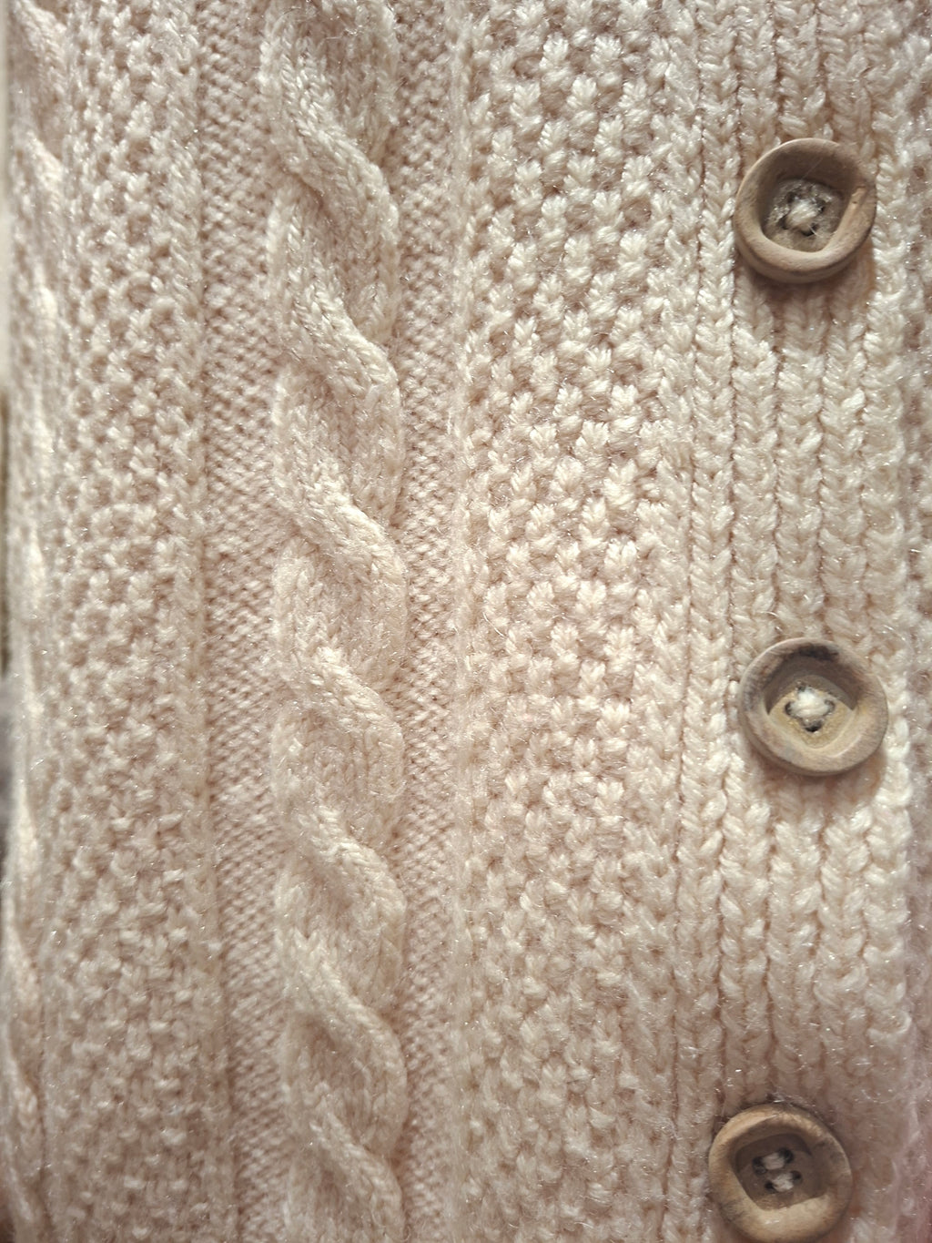 Gilet Vintage ''fait main'' crème