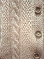 Gilet Vintage ''fait main'' crème