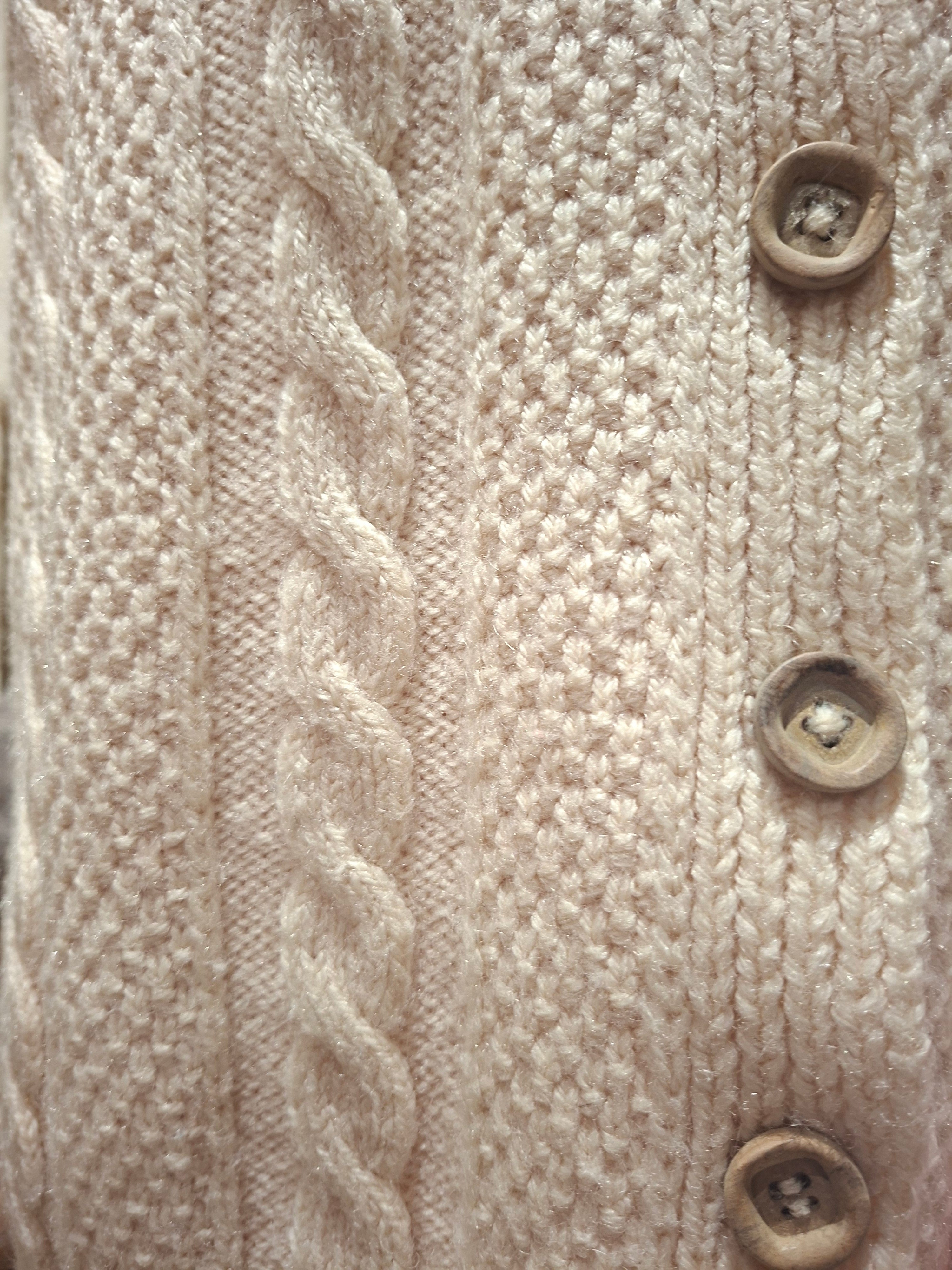 Gilet Vintage ''fait main'' crème