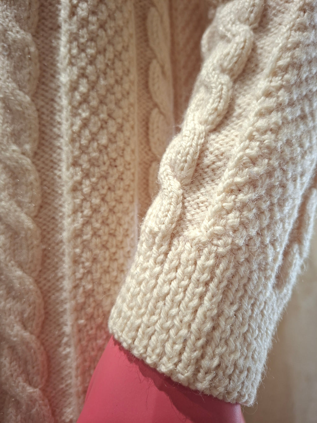 Gilet Vintage ''fait main'' crème