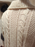 Gilet Vintage ''fait main'' crème