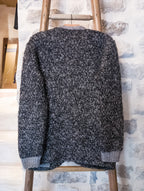 Gilet fait main gris perle et anthracite