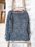 Gilet fait main gris perle et anthracite