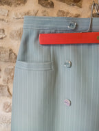 Jupe portefeuille vintage ''bleu glacier''