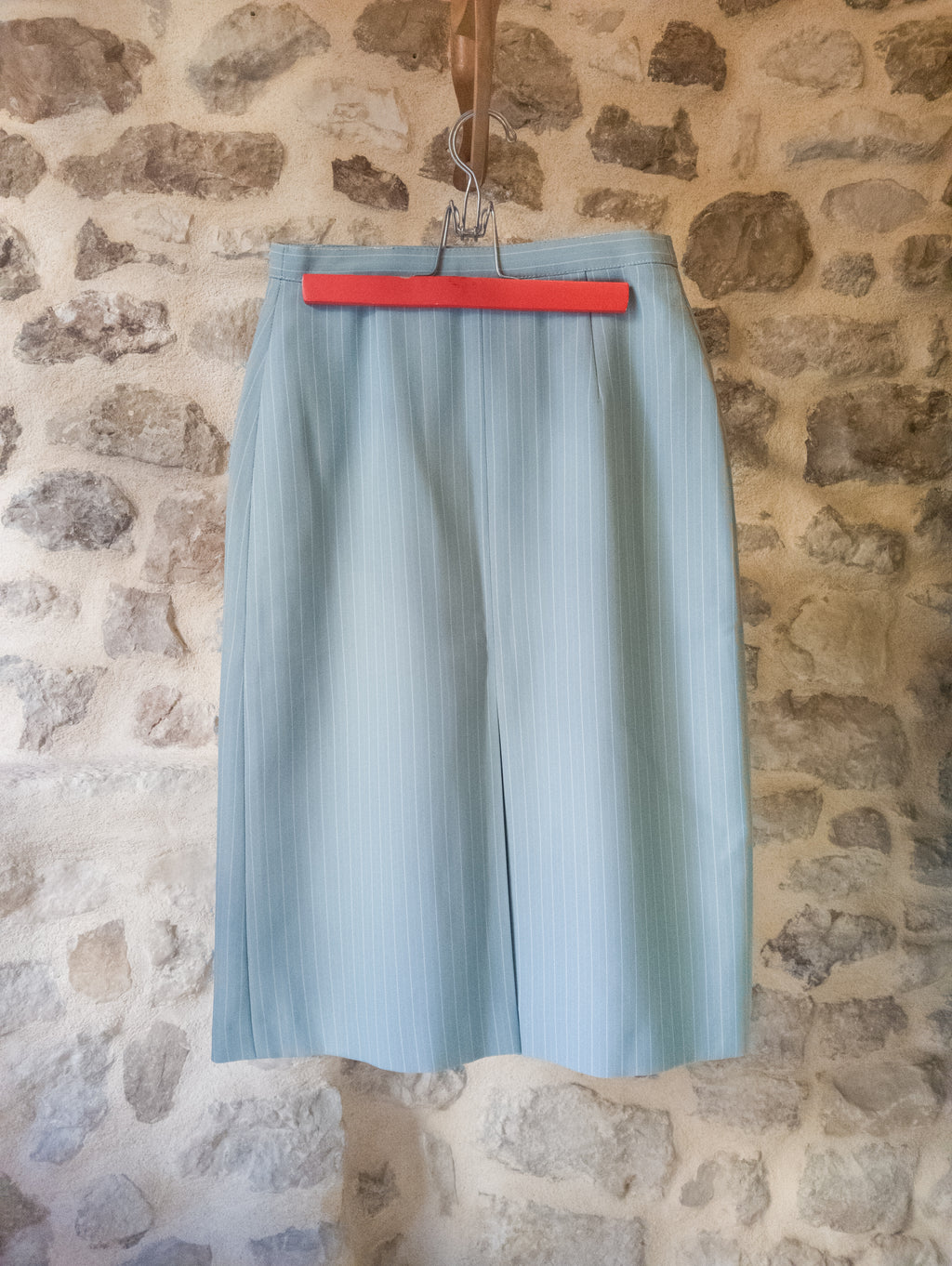 Jupe portefeuille vintage ''bleu glacier''