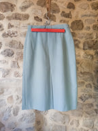 Jupe portefeuille vintage ''bleu glacier''