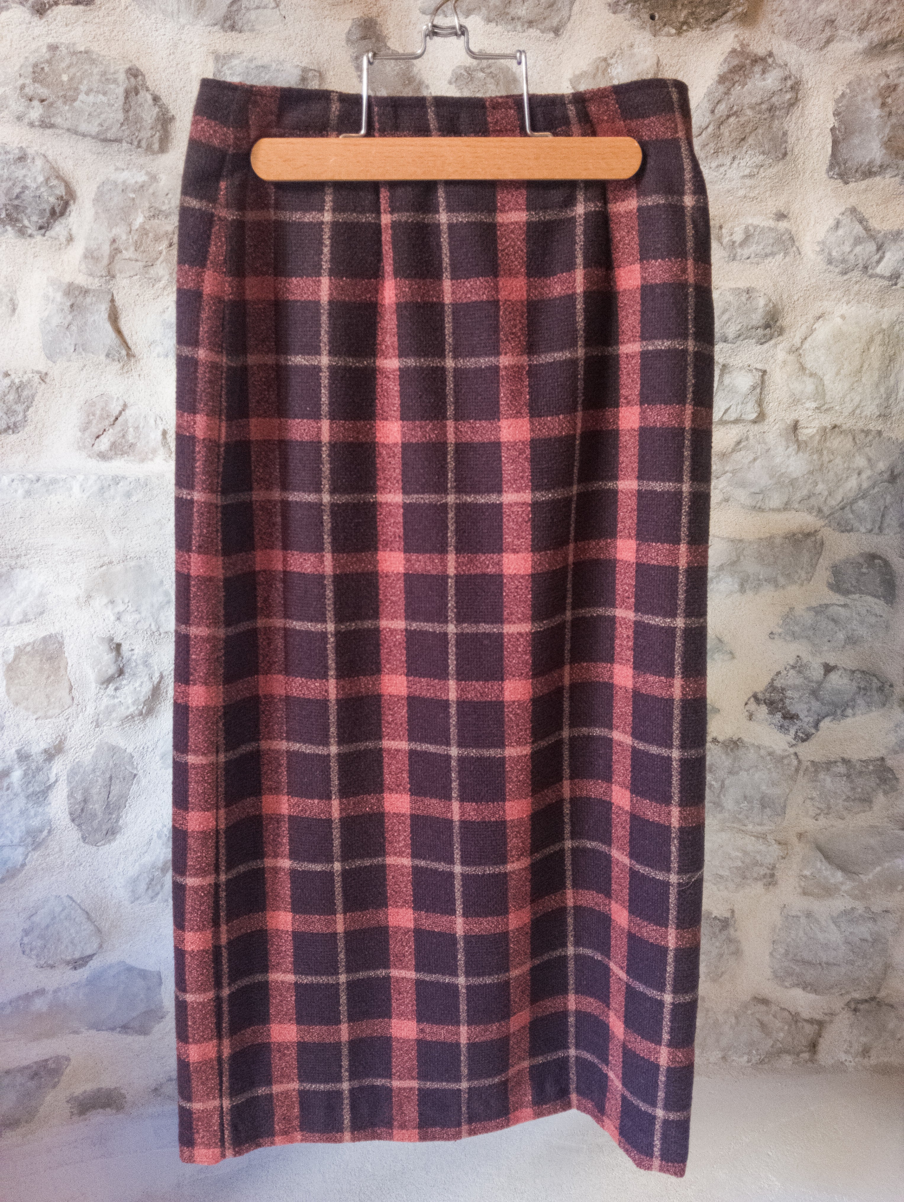 Jupe portefeuille carreaux vintage