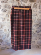 Jupe portefeuille carreaux vintage