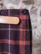 Jupe portefeuille carreaux vintage