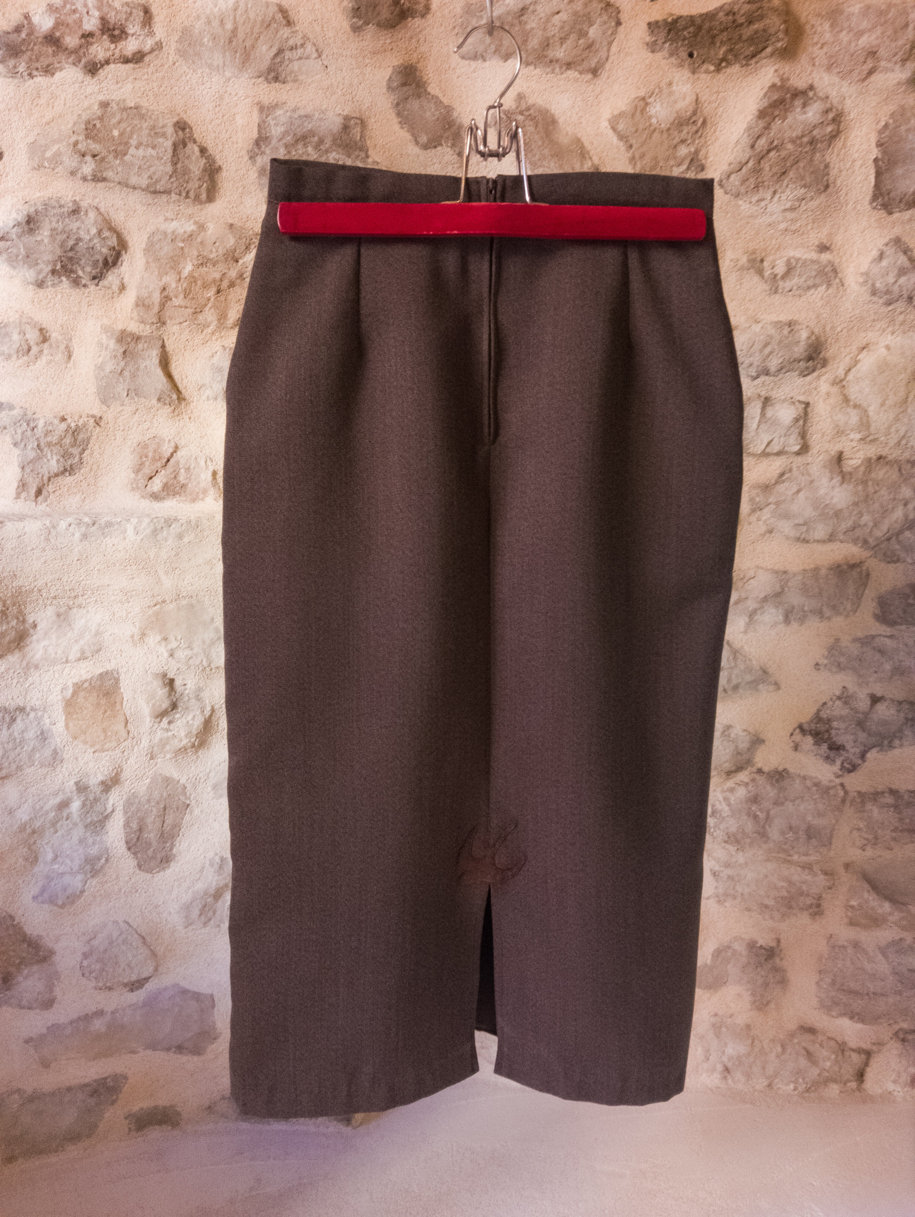 Jupe crayon vintage ''Hirondelles''