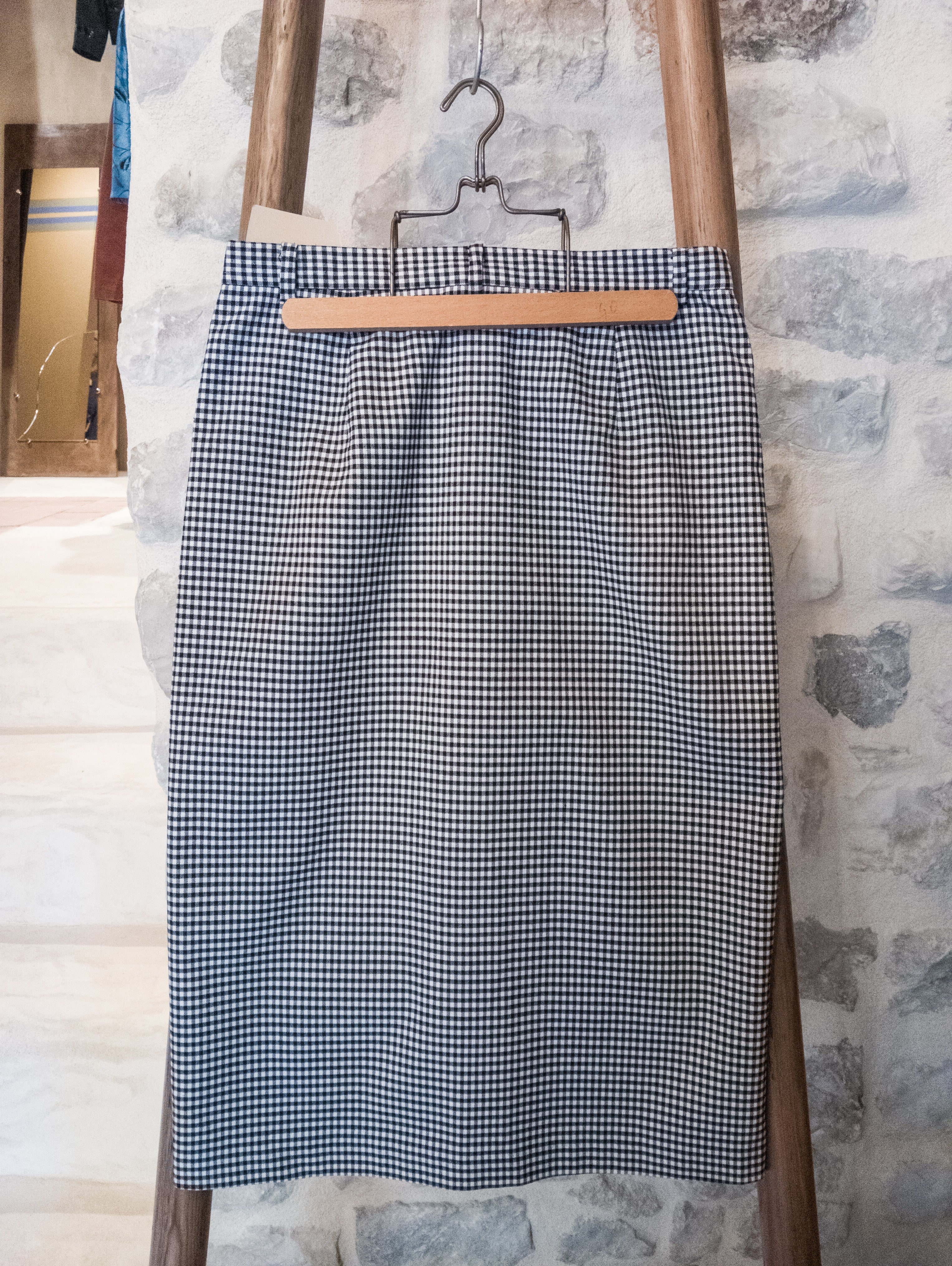 Jupe crayon boutonnée Vichy