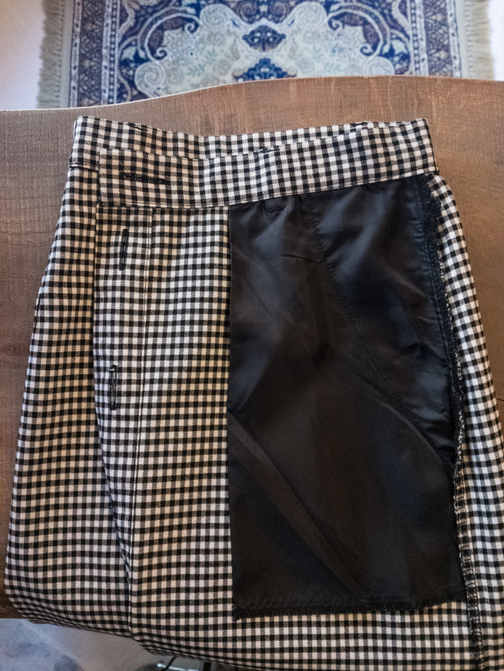 Jupe crayon boutonnée Vichy