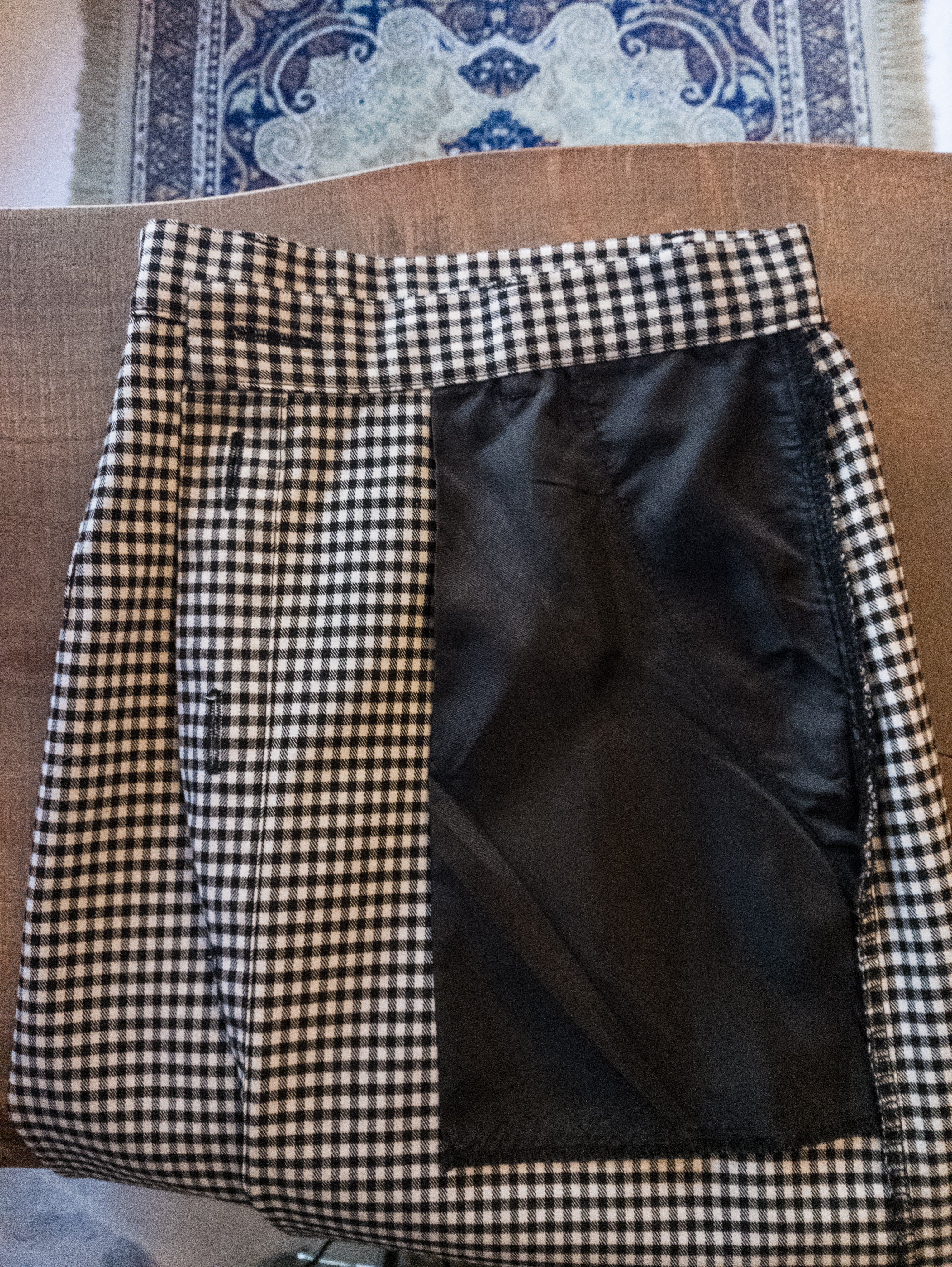 Jupe crayon boutonnée Vichy