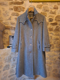 Manteau Vintage en laine ''bleu/gris''