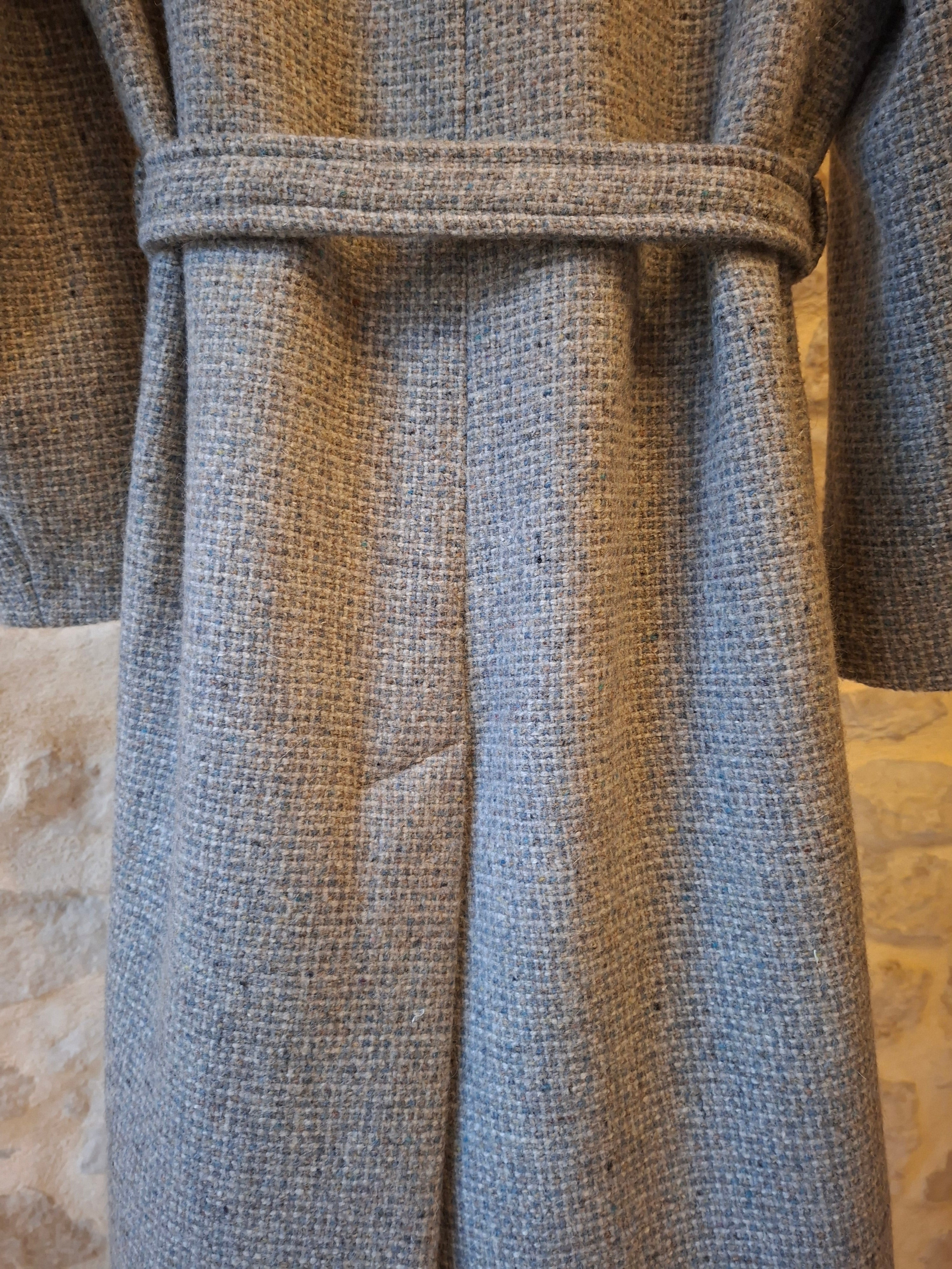 Manteau Vintage en laine ''bleu/gris''