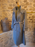 Manteau Vintage en laine ''bleu/gris''