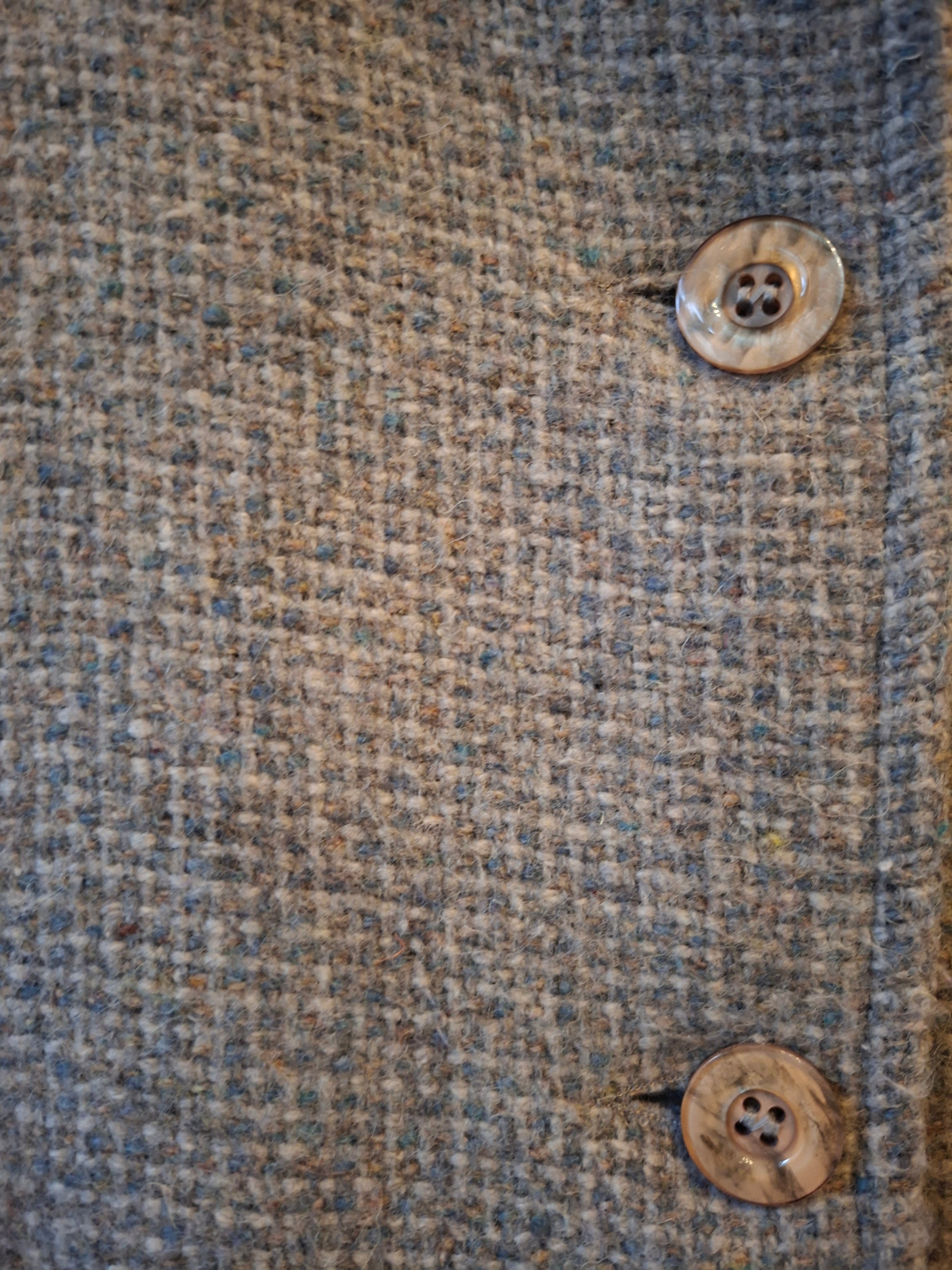 Manteau Vintage en laine ''bleu/gris''