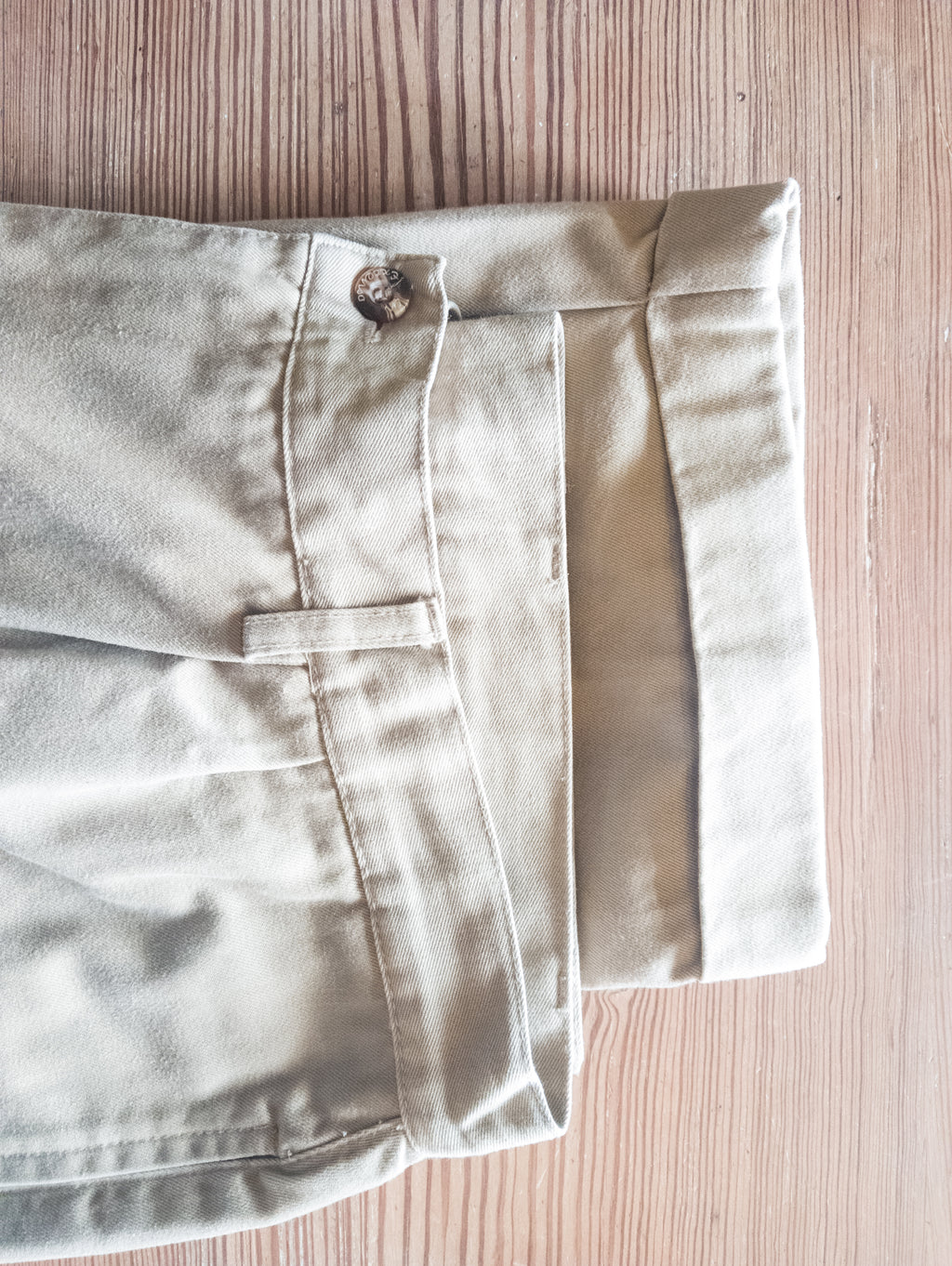 Pantalon à pinces vintage toile de coton