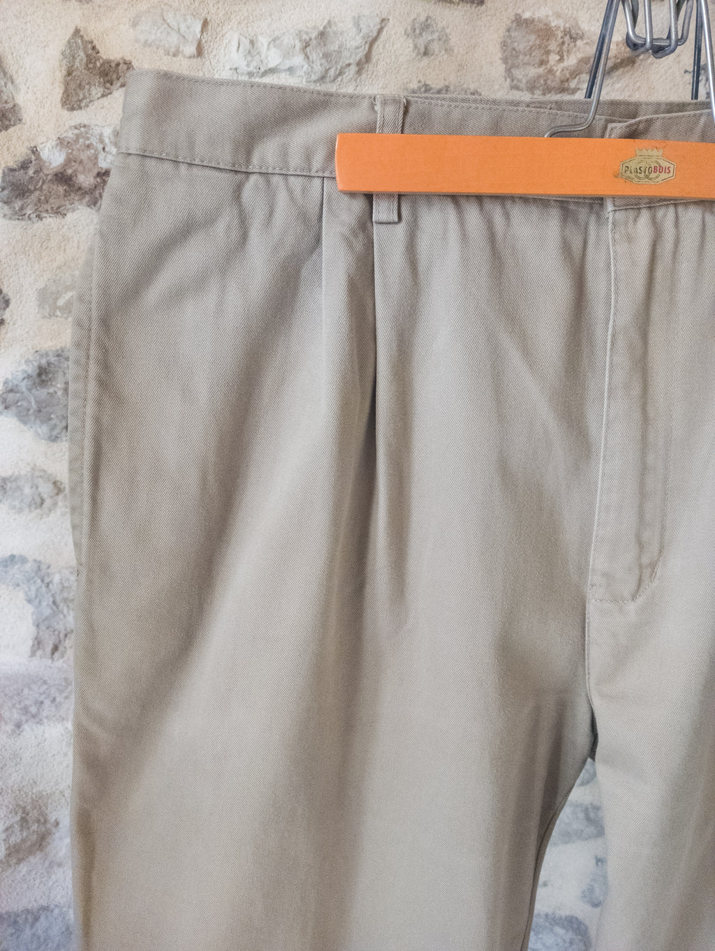 Pantalon à pinces vintage toile de coton