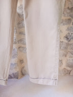 Pantalon à pinces vintage toile de coton