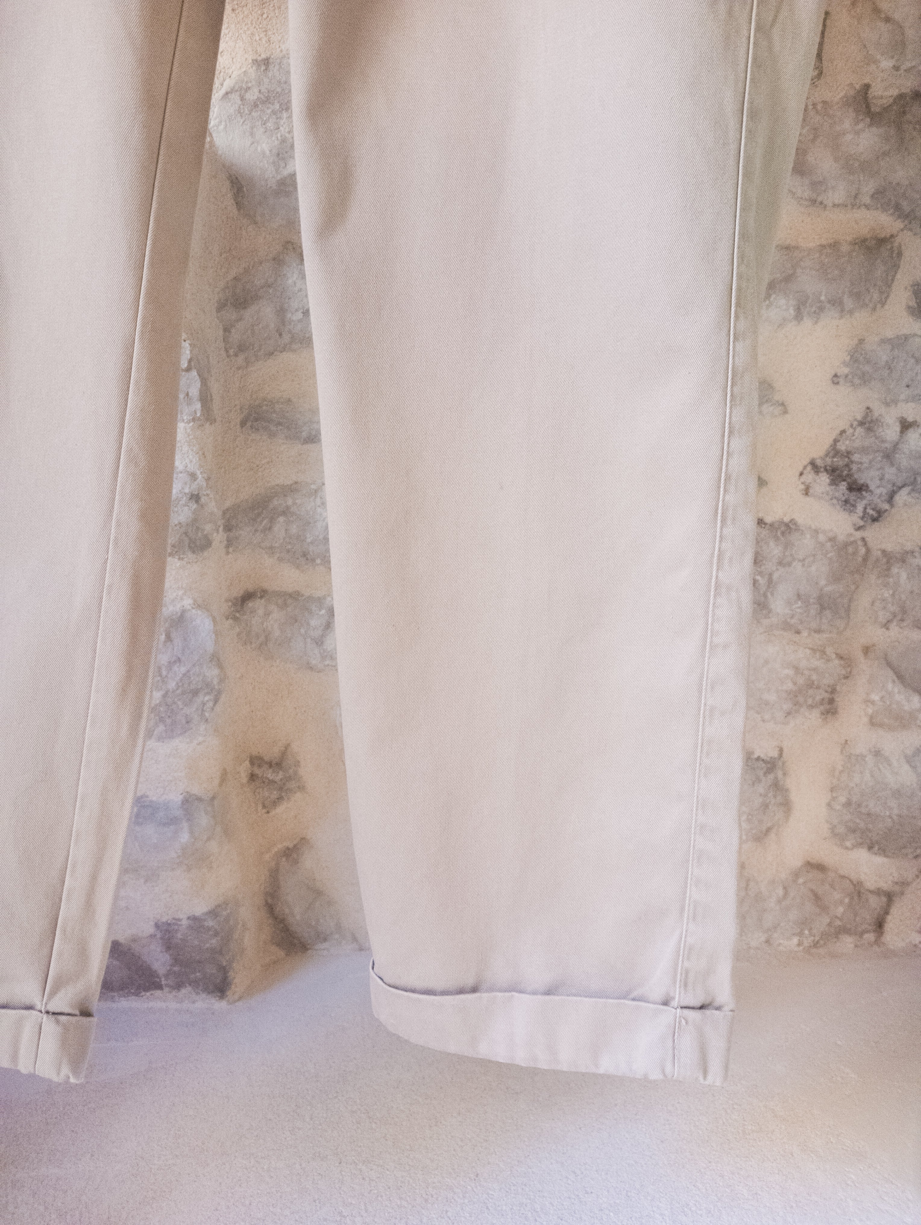 Pantalon à pinces vintage toile de coton