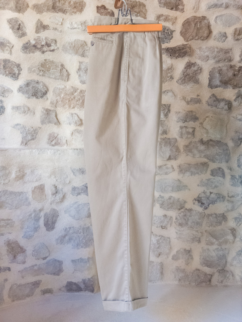 Pantalon à pinces vintage toile de coton