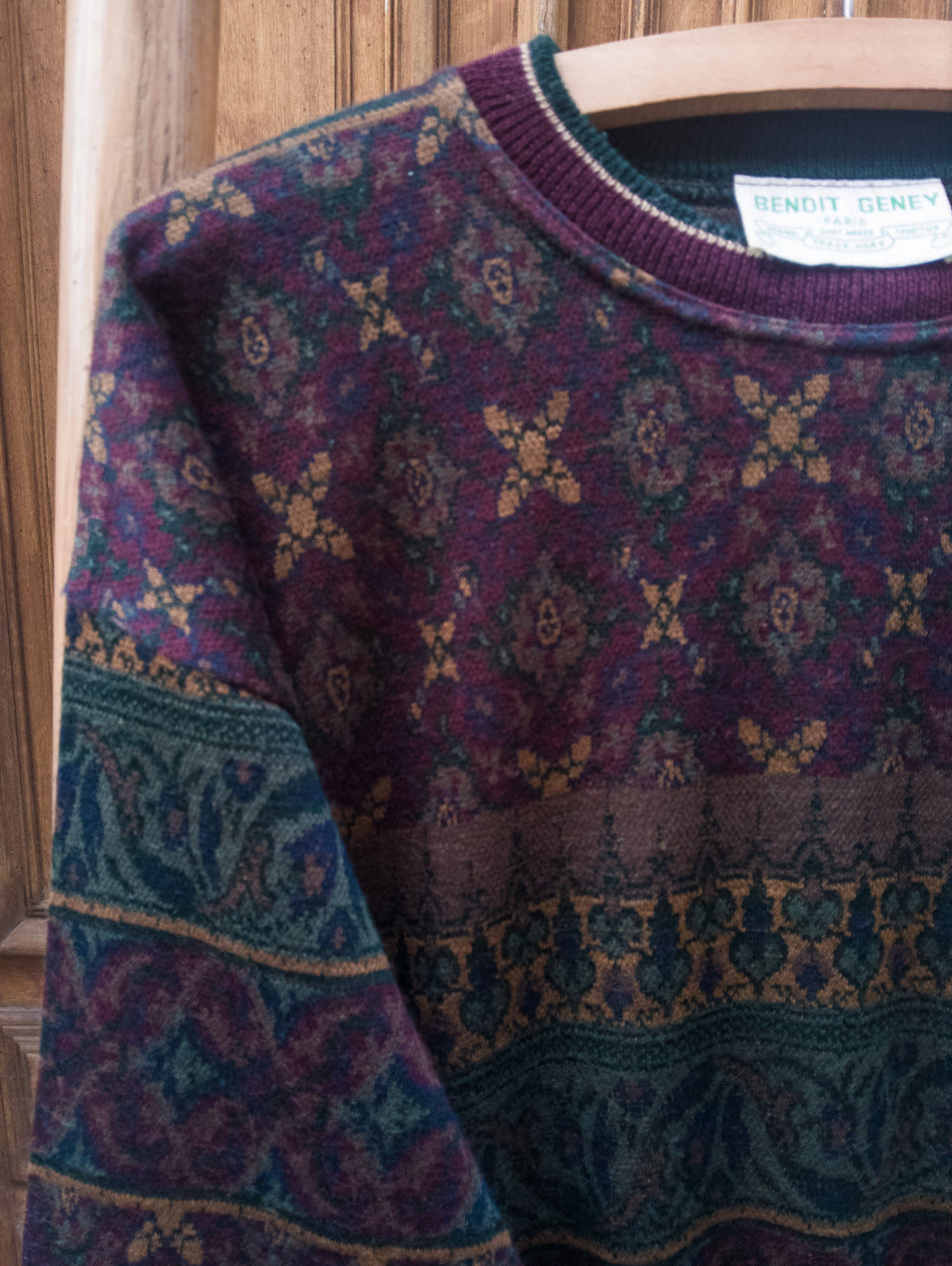 Pull ''Jacquard'' vintage Benoit Geney
