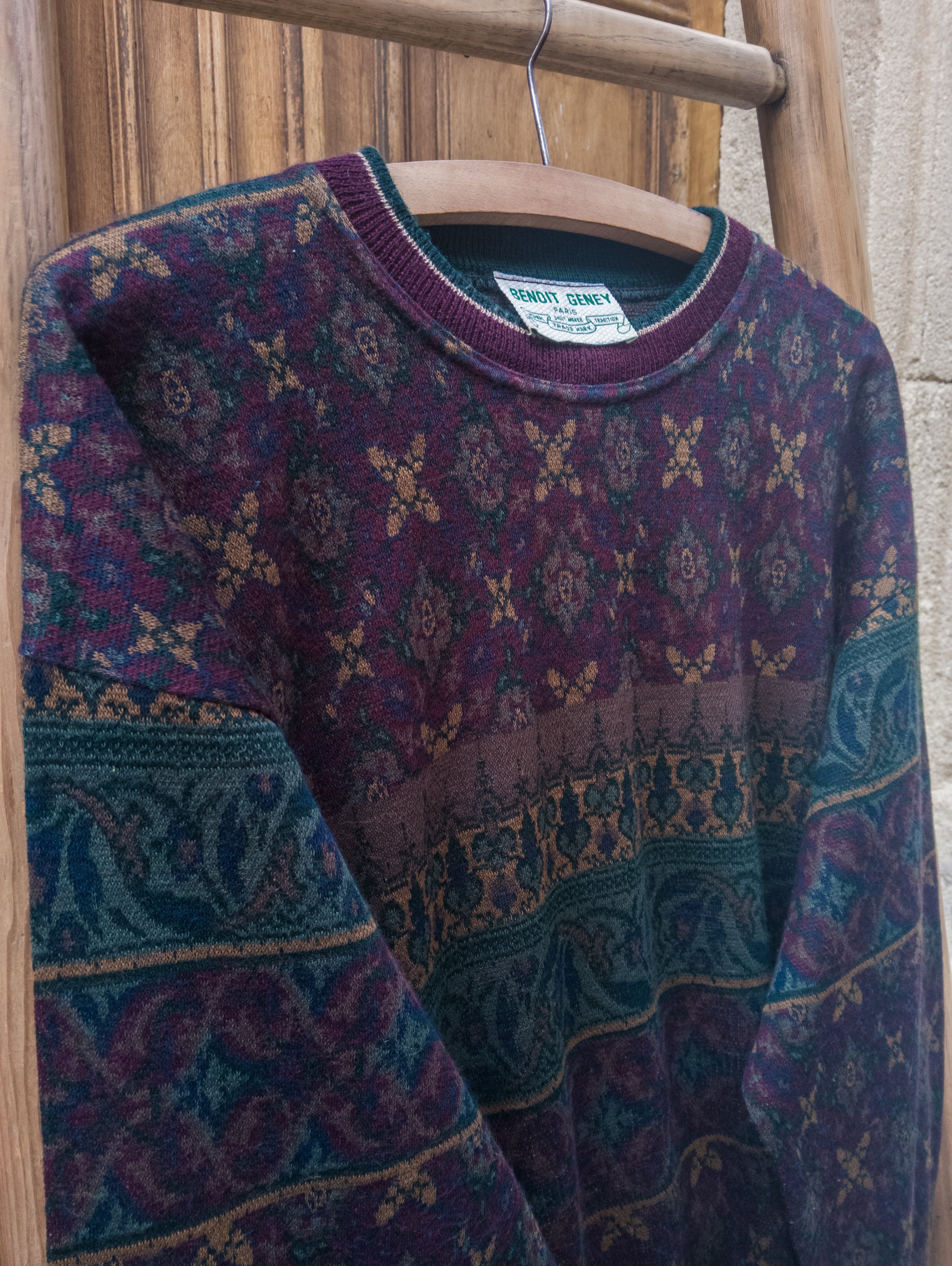Pull ''Jacquard'' vintage Benoit Geney