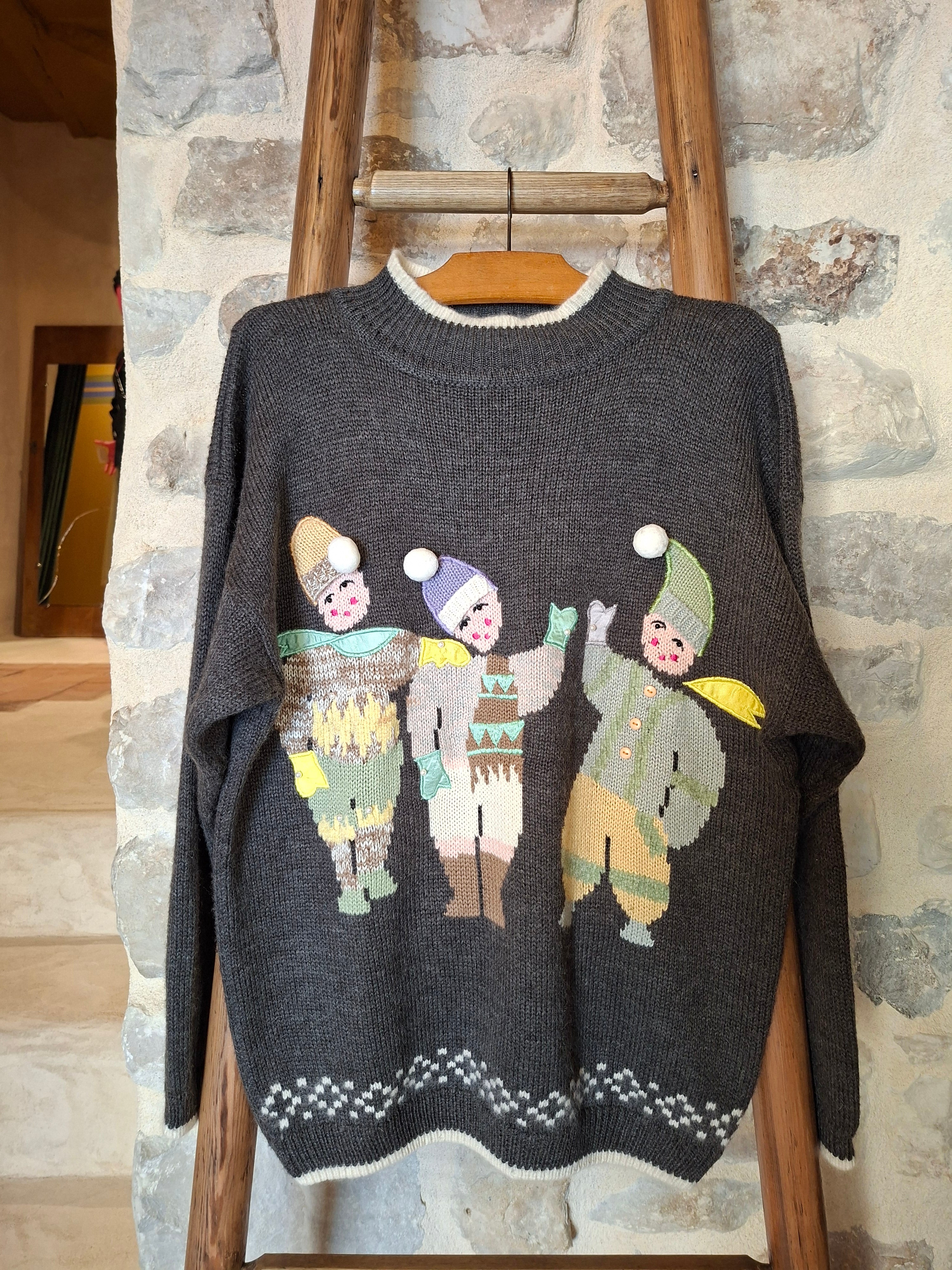 Pull de Noël Kiabi Vintage ''Lutins''